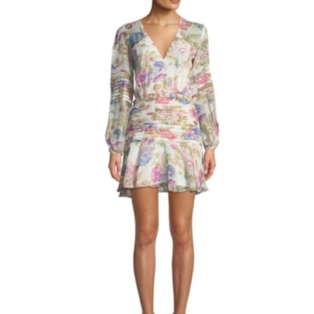 LA MAISON TALULAH EPIPHANY Silk Chiffon Mini Dress